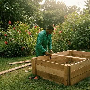 Building a raised garden bed in Jamaica